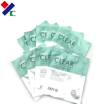 Beauty Makeup Hdpe Kraft Paper Three Side Seal Pouch Custom Printing With Logo