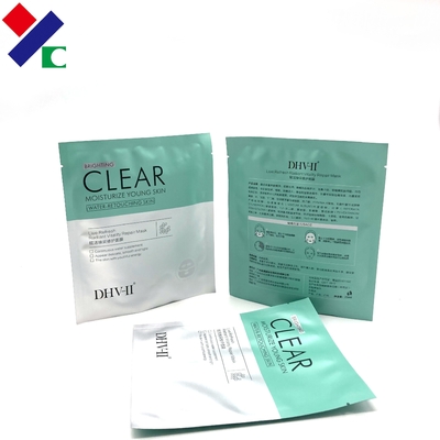 Beauty Makeup Hdpe Kraft Paper Three Side Seal Pouch Custom Printing With Logo