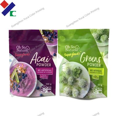 Heat Seal Stand Up Zipper Pouch Hemp Flavour Powder Food Packaging Bag With 